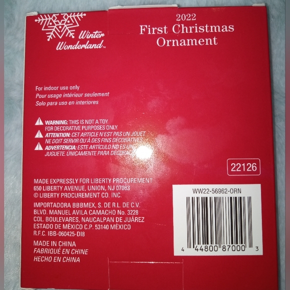 My First Christmas 2022 picture frame ornament - Picture 2 of 2